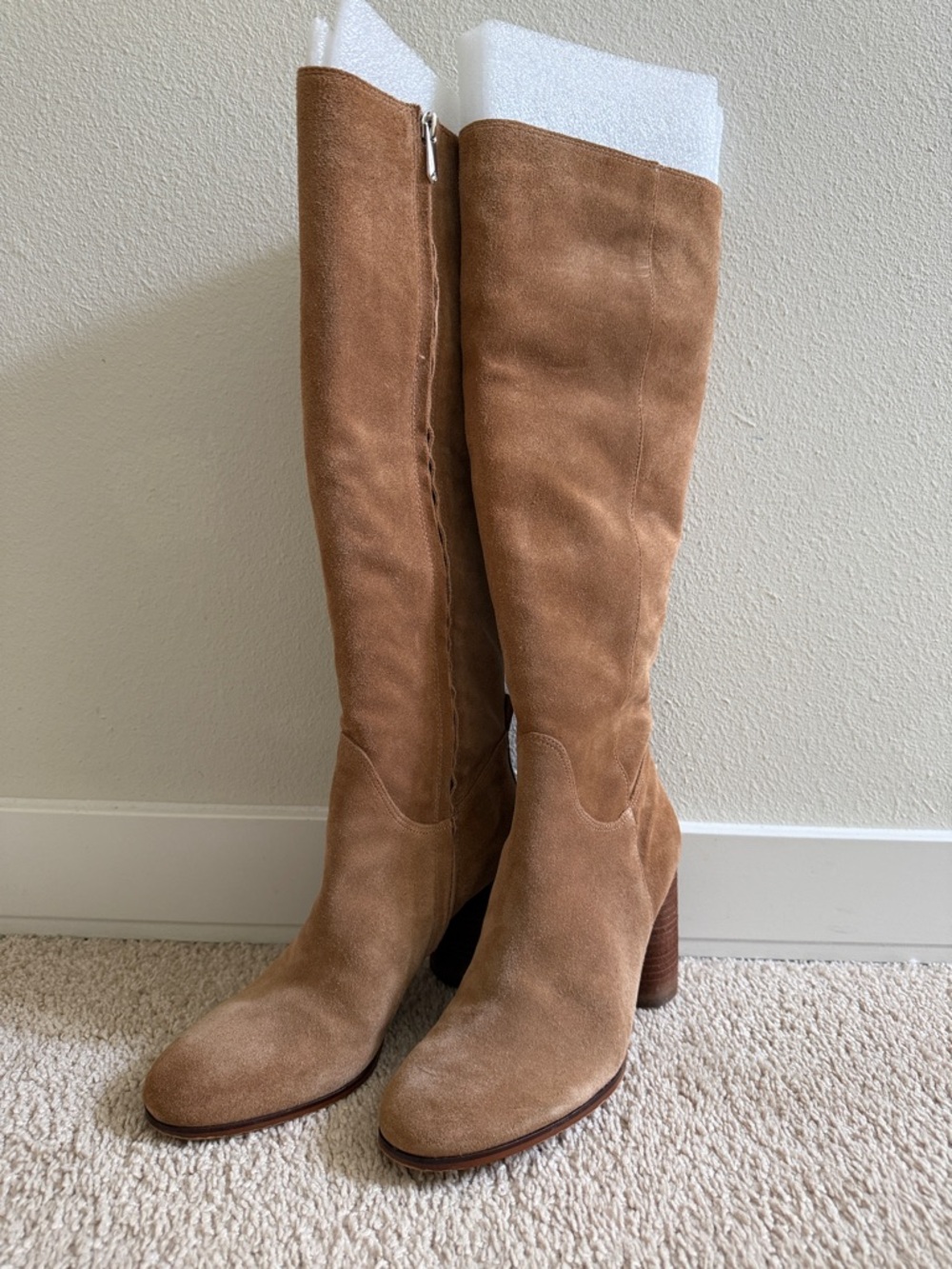 Sam Edelman Tall Suede Boots in Camel